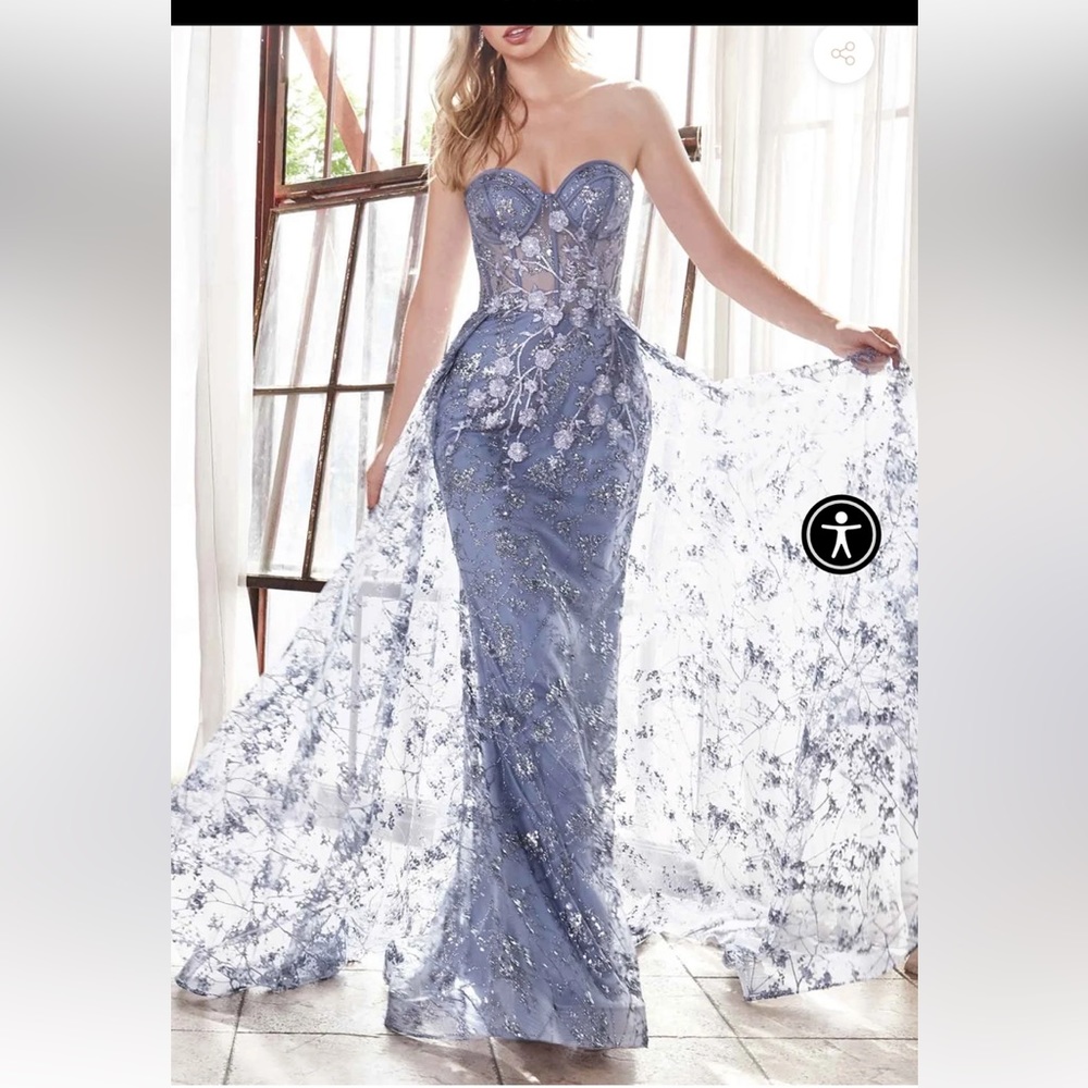 Stunning Smoky Blue Gown size 6 NWT